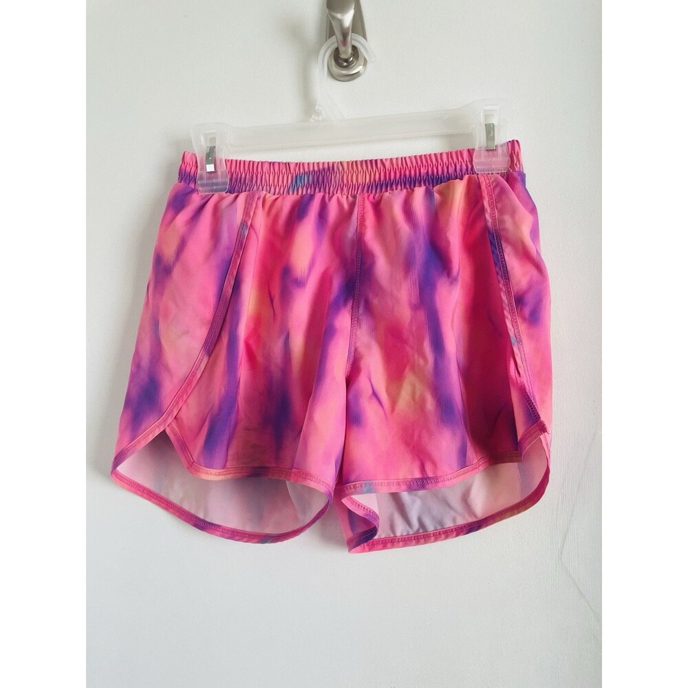All in Motion Girls XL (14/16) Pink Purple Tie-Dye Athletic Shorts Lined